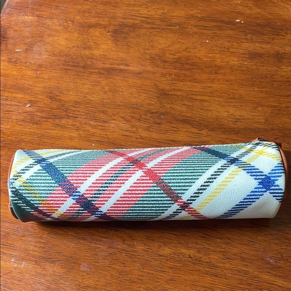 Vintage Dooney & Bourke Plaid Chatham Tartan PVC Leather Zip Pouch - Picture 7 of 8